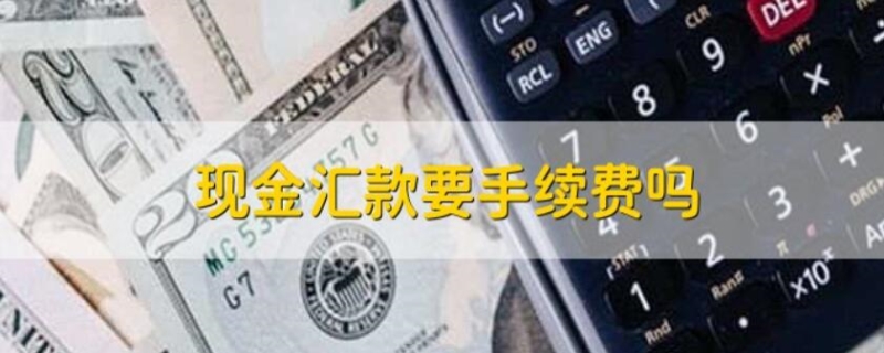 现金汇款要手续费吗